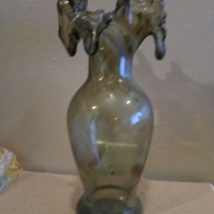 6) antique art glass vase